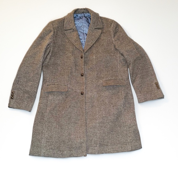 Vintage Men's Classic Gray Wool Coat XL - Picture 1 of 7